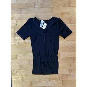 VTG Wolff Black Short Sleeve Close Fit Thin Shirt US Large